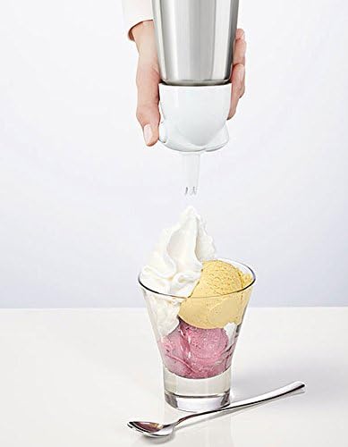 iSi Easy Whip Plus Mini Cream Whipper, 1/2 Pint, Stainless Steel/White