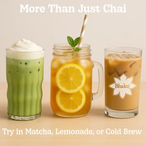 Bhakti Chai Tea Concentrate | Sugar-Free, Fresh Organic Ginger, Black Tea, Spiced, Dairy-Free, Vegan (Pack of 6)