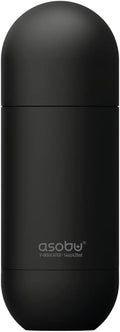 Asobu Orb Stainless Steel Double Wall Insulated Travel Water Bottle 14 Ounce (Black)