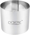 O'Creme Cake Ring Sturdy Stainless Steel Round Mousse Cake Ring Mold for Baking, Dessert Cake Decorating Pastry Rings 3-1/2 Inch Diameter x 3 Inch High