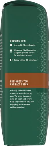 Peet's Coffee, USDA Organic Dark Roast Ground Coffee - French Roast 36 Ounces (2 Bags of 18 Ounces)