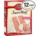 Betty Crocker Super Moist Strawberry Cake Mix 15.25 oz (Pack of 12)