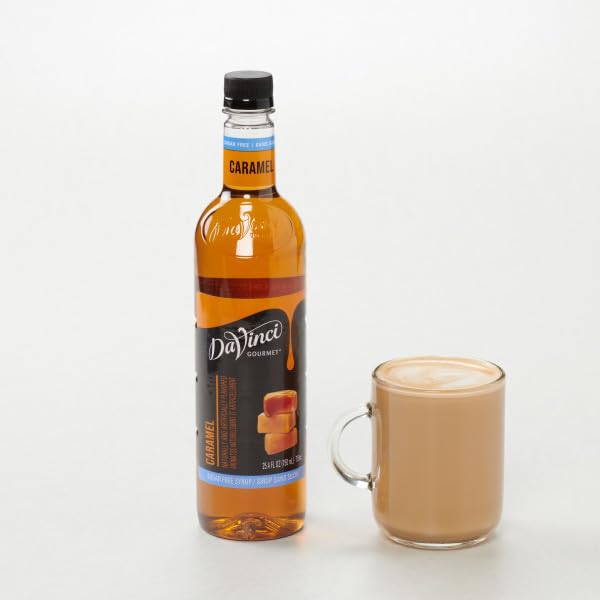 DaVinci Gourmet Sugar-Free Caramel Syrup, 25.4 Fluid Ounces (Pack of 4)