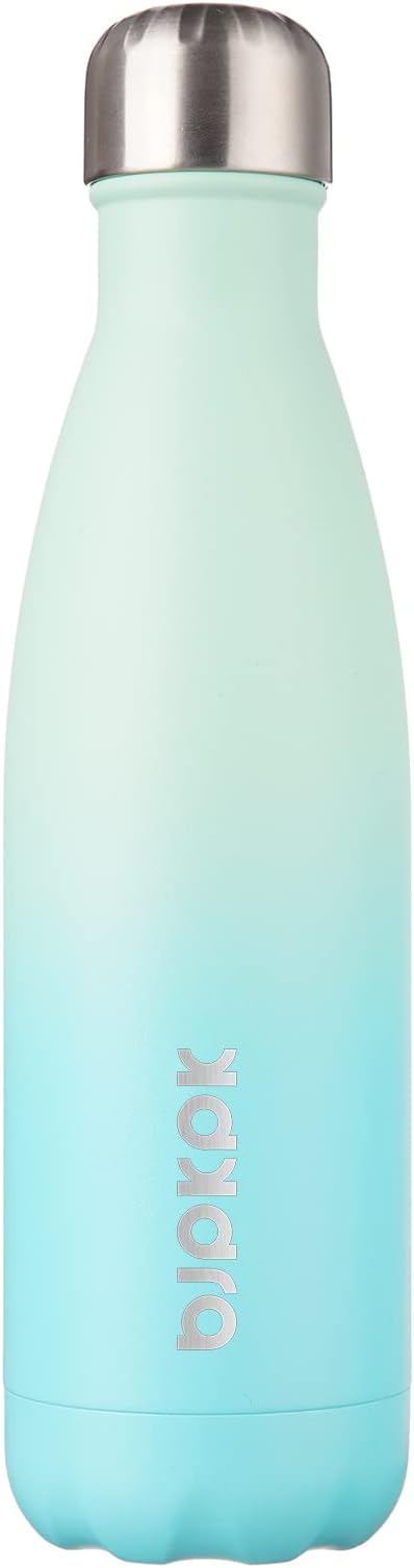 BJPKPK 17oz Insulated Stainless Steel Water Bottles,Sports Water Bottles Keep Cold for 24 Hours and Hot for 12 Hours,BPA Free for Travel,Mint