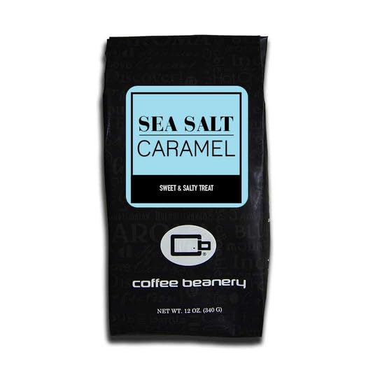 Sea Salt Caramel Flavored Coffee, Specialty Arabica Coffee, Medium Roast, 12 ounce, Automatic Drip (Ground)