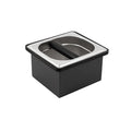 watchget Espresso Coffee Knock Box Durable Stainless Steel Dump Bin for Coffee Grounds with Removable Non-Slip Base Coffee Grounds Container for Home/Cafe, Small