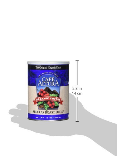 Cafe Altura Organic Coffee, Regular Roast Decaf, Ground Coffee, 12 Ounce Can