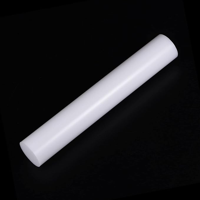 HARFINGTON Acrylic Clay Roller 6 Inch x 1 Inch Solid Non-Stick Plastic Round Tube Roller Polymer Clay Rod Fondant Rolling Pin for Shaping, Sculpting, Modeling DIY Crafts, White