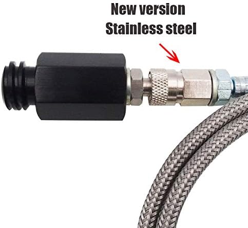 Soda Machine CO2 External Hose Stainless steel Adapter Kit with 60 inches length to CGA320 Tank