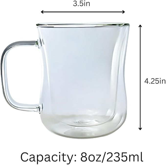 LEMONSODA Double Walled Colored Insulated Coffee Mugs - 10oz - Hot or Cold Latte, Tea, Cappucino, Coffee, Espresso Mug with Handle - Premium Packaging (Set of 2)