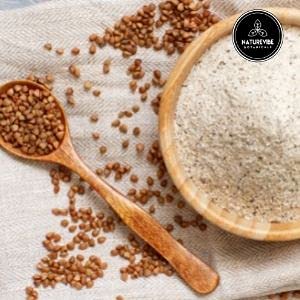 Naturevibe Botanicals Buckwheat Flour 5 lb | 100% Whole Grain, Gluten-Free & Non-GMO | Finely Grounded | High Fibre | Ideal for Pancakes, Rotis, Baking, Crepes & Healthy Cooking 80 Ounces