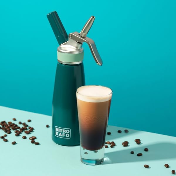 Premium 0.5L Nitro Coffee Maker, Aluminum Nitro Cold Brew Coffee Maker with Special Nitro Diffuser Nozzle & Cold Brew Pitcher for Making Nitro Cold Brew, 1 Pint/0.5L