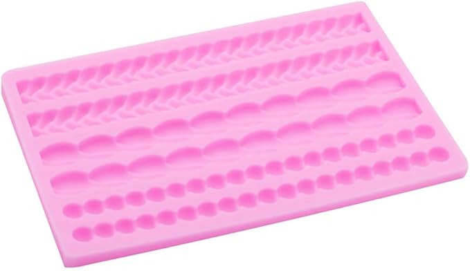 3D Pearl Knit Rope Silicone Mold Fondant Mould Cake Border Decorating Molds Gumpaste Kitchen DIY Baking Decorating Cake Tools Hot