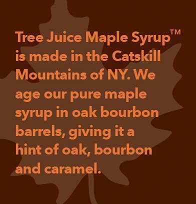 Tree Juice Bourbon Barrel Aged Maple Syrup | 100% Pure Grade A Maple Syrup | All Natural, Non GMO, Vegan, Gluten Free, Vegetarian, Paleo | 12 Ounce Bottle