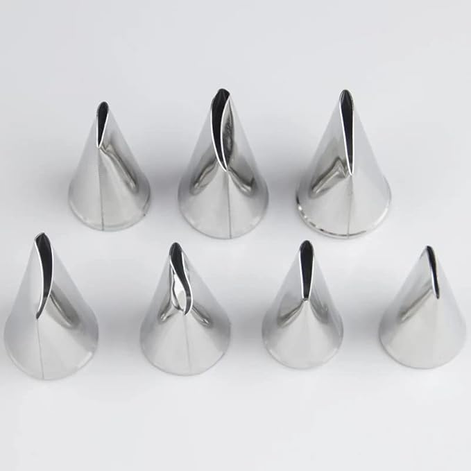 Rose Petal Piping Tips,Flower Icing Piping Nozzles Tips Set for Frosting Pastry Cake Decorating Tools,7 Pcs