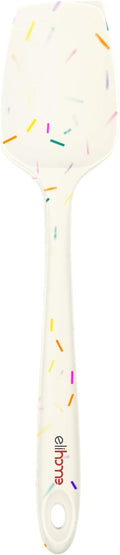 Elihome Classic Silicone Spoonula - Non-Stick Heat Resistant Silicone Scraper Spatula for Mixing, Serving, Scraping, Stirring, and More - 11 Inch, Sprinkles