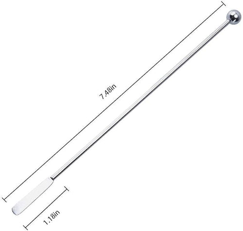 10 pcs Stainless Steel Coffee Beverage Stir Sticks Cocktail Stirrers Drink Swizzle Stick 7.4" Swizzle Stick Picks Tools