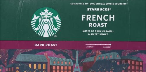 Starbucks Dark Roast K-Cup Coffee Pods — French Roast for Keurig Brewers — 1 box (32 pods) (Pack of 2)
