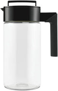 Takeya Airtight Pitcher - Everyday-Use Airtight Pitcher for Iced Tea & More - Clear Pitcher with Lid - Lightweight Kitchen Essential - Spill-Proof & Durable Kitchenware - 1 Quart, Black