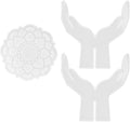 3Pcs DIY Silicone Flower Pot Shelf Mold Easy Demoulding Unique Shape Suitable for Resin Crafts (Double-Hand Hollow Cushion Mold 60-743)