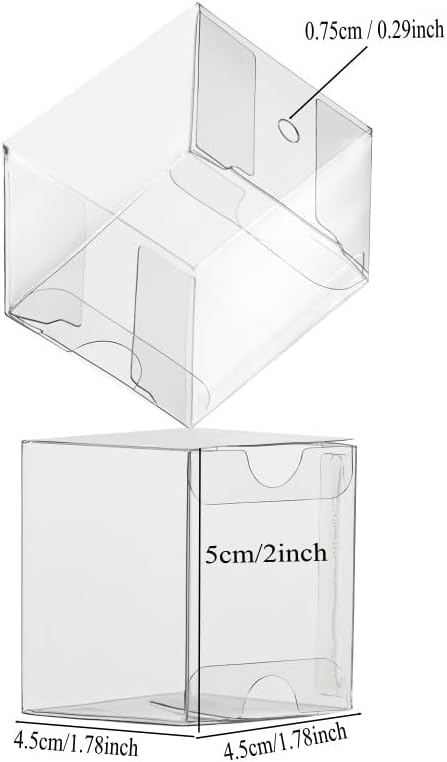 RomanticBaking 150 Pack 1 3/4" x1 3/4"x2"Clear Cake Pop Boxes with Holes - Chocolate Truffle & Gift Boxes for Parties, Weddings & Birthdays