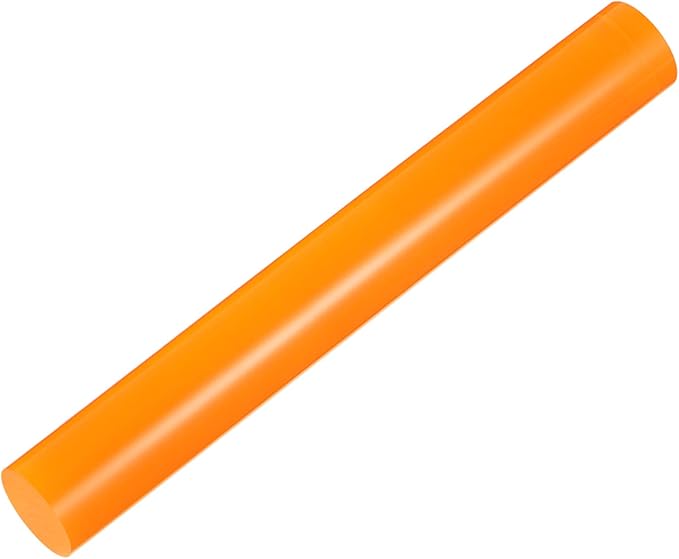 HARFINGTON Acrylic Clay Roller 8 Inch x 1 Inch Solid Non-Stick Plastic Round Tube Roller Polymer Clay Rod Fondant Rolling Pin for Shaping, Sculpting, Modeling DIY Crafts, Orange