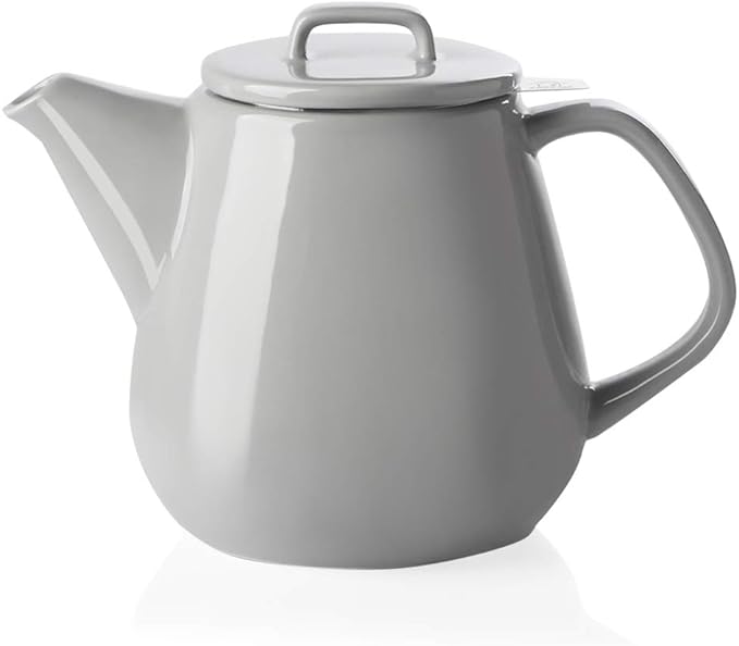Sweejar 40oz Tea pot with Removable Stainless Steel Infuser,Dishwasher Safe Tea Pots for Loose Tea,Tea Pots with Infuser for Chrismas Women Gift (Gray)