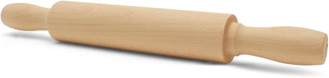 Wooden Mini Rolling Pin, 7 Inches Long, Pack of 100, Perfect for Fondant, Pasta, Baking in the Kitchen, Play-doh, Crafting and Imaginative Play, by Woodpeckers