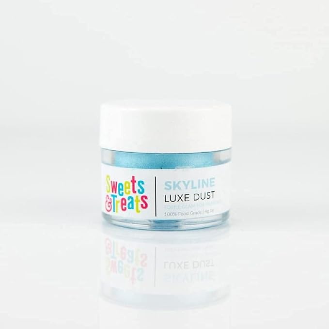 Luster Dust Edible Cake Decorations, Light Blue Edible Dust for Cake Edible Luster Dust for Cupcake Decorations, Cake Drip, Light Blue Edible Paint for Cakes, Edible Shimmer Dust for Drinks
