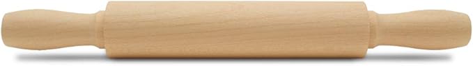 Wooden Mini Rolling Pin, 7 Inches Long, Pack of 6, Perfect for Fondant, Pasta, Baking in the Kitchen, Play-doh, Crafting and Imaginative Play, by Woodpeckers