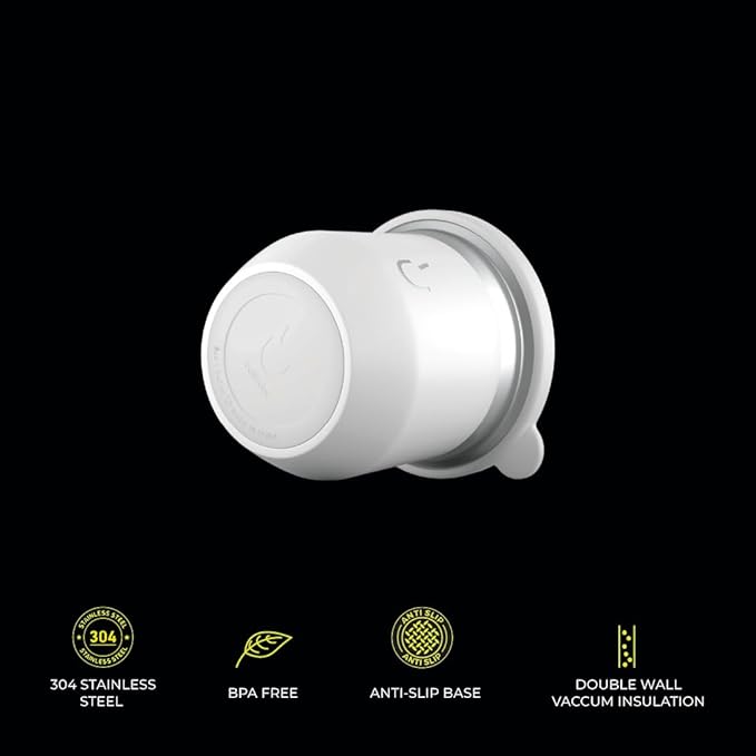 BALIBETOV Yerba Mate Cup – Vacuum Insulated Stainless Steel Gourd with Silicone Cover & Non-Slip Base – Includes 2 Bombillas & Cleaning Brush – Unique Design, Easy to Clean
