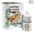 Spice Drop Cinnamon Cassia Extract – Baking, Cooking, Smoothie, Dessert, Coffee, Tea | Premium Quality Rich Aroma & Flavor | No Added Color, Preservative | Sri Lanka Origin | Vegan | 0.17 Oz x 3 Pack