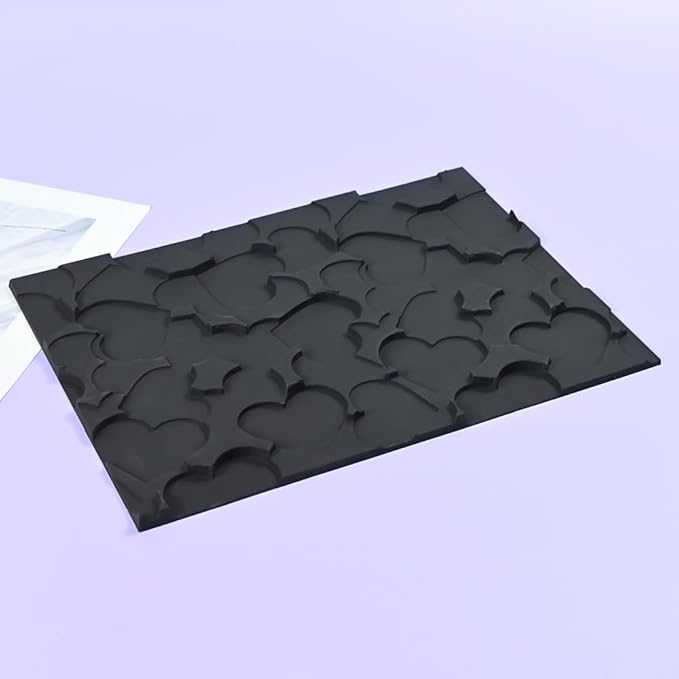 mostsom Silicone Lace Mold for Sugarcraft, Chocolate, Fondant, Resin, Soap & Clay Decorating Love Heart Pattern Molds for Cake, Cupcake & Dessert Modeling (B_ Love Heart)
