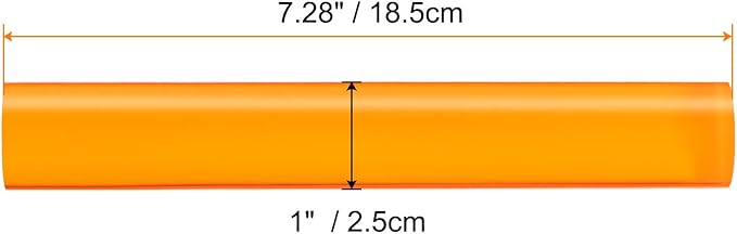 HARFINGTON Acrylic Clay Roller 7.28 Inch x 1 Inch Solid Non-Stick Plastic Round Tube Roller Polymer Clay Rod Fondant Rolling Pin for Shaping, Sculpting, Modeling DIY Crafts, Orange