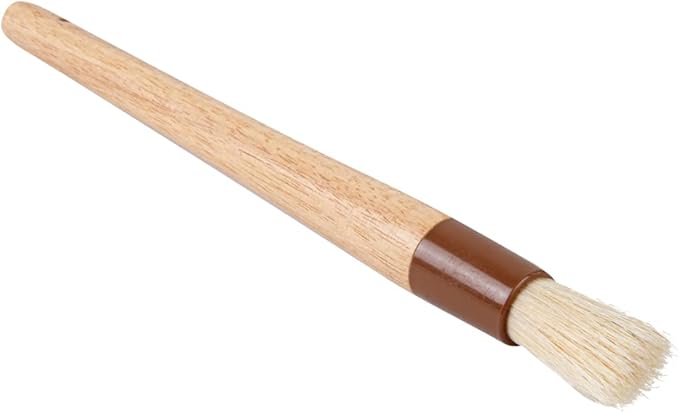 Restaurantware-Pastry Tek 1 Boar Bristles Pastry Brush, 11.8 Inches Buttering Tool â€“ Hardwood Handle, Built-In Hanging Hole, Wood Basting Applicator, Sturdy Ferrule, For Glazing And Basting