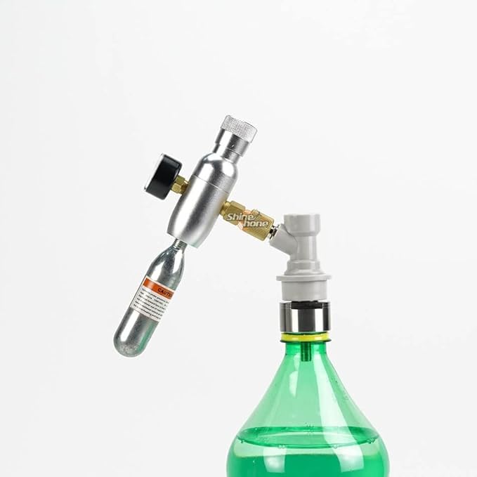 Homebrew Beer Stainless Steel Carbonation Cap Carbonator Fizzy Drinks Carbonation Cap For 2L Soda Pet Bottle Ball Lock Type CO2 Coupling Carbonate Soda Beer Fruit Juice Water