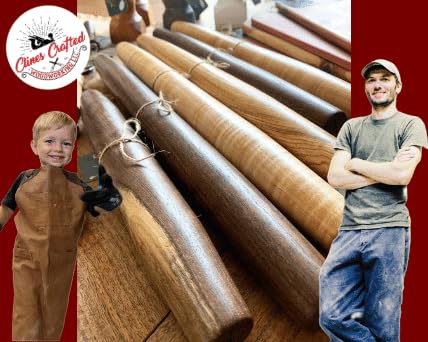 Handmade French Rolling Pin. Tapered Rolling Pin. Wooden Rolling Pin. Handmade In Kentucky. (Maple, Set (12 Inch & 20 Inch))