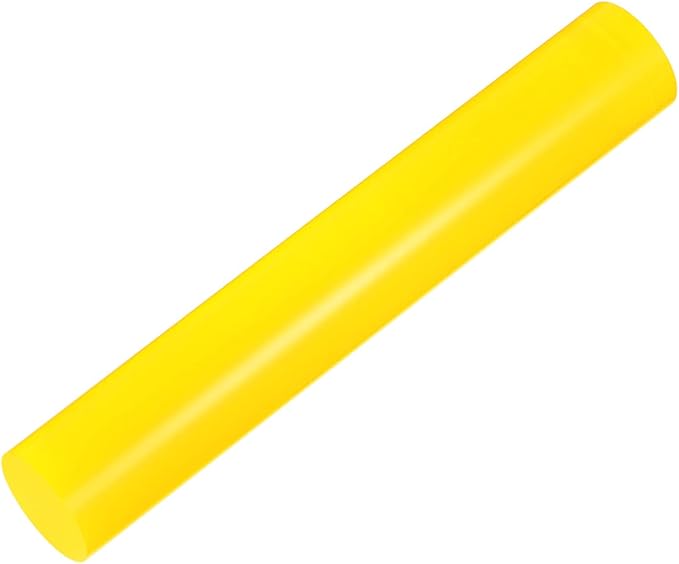 HARFINGTON Acrylic Clay Roller 6 Inch x 1 Inch Solid Non-Stick Plastic Round Tube Roller Polymer Clay Rod Fondant Rolling Pin for Shaping, Sculpting, Modeling DIY Crafts, Yellow