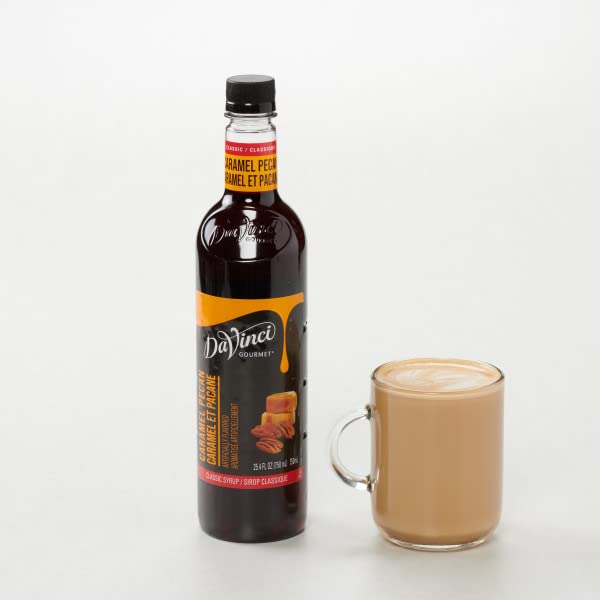 DaVinci Gourmet Classic Caramel Pecan Syrup, 25.4 Fluid Ounces (Pack of 4)