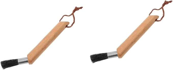 ARTIBETTER 2pcs Espresso Machine Cleaning Brush Natural Bristle Coffee Brush for Efficient Cleaning of Espresso Machines and Grinders Ergonomic Handle Essential Tool for Coffee