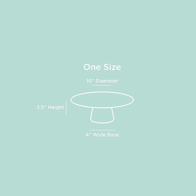 The Cake Stand -10 Inch Ceramic Pedestal Cake Stand with Gloss Finish - Modern Display for Cakes, Cupcakes, Cookies & More - Perfect for Weddings, Birthdays & Baby Showers (Rose)