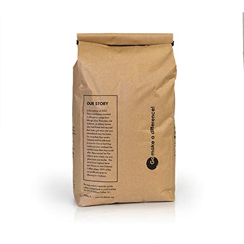 2lb Tanzanian Peaberry Whole Bean Medium Roast Coffee, 32 oz, Bulk Coffee, 100% Arabica