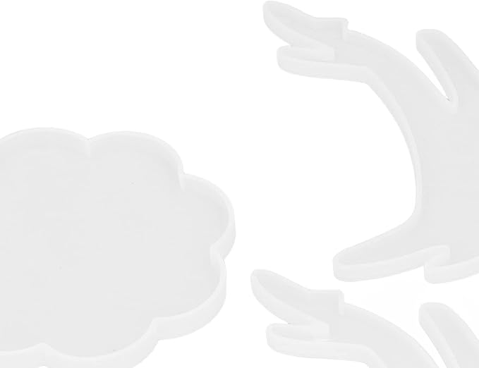 3Pcs DIY Silicone Flower Pot Shelf Mold Easy Demoulding Unique Shape Suitable for Resin Crafts (Branch Mold 60-730)