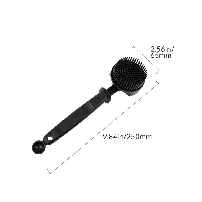 watchget Silicon Espresso Coffee Machine Cleaning Brush Professional Design for 360° Cleaning of espresso Group Head Detachable Silicon Bristles for 51mm Grouphead
