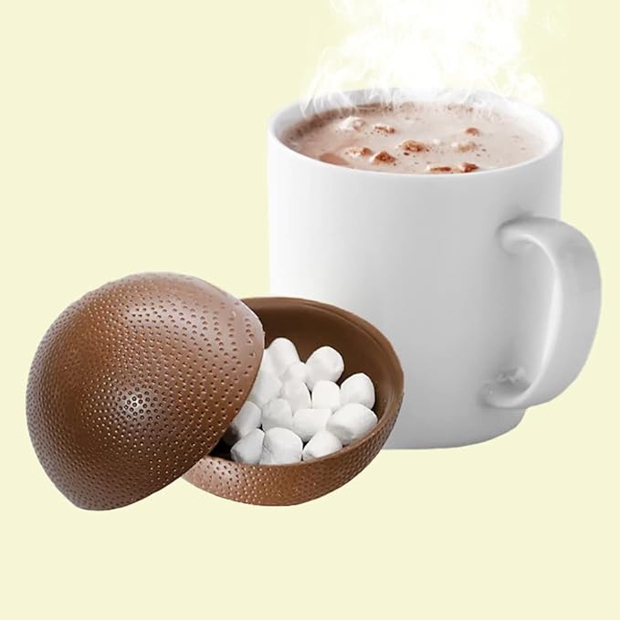 Fruidles Christmas Hot Chocolate Bombs, Chocolaty Hallow Filled with Mini Marshmallows Birthday, Cocoa Bombs (Pack of 2)
