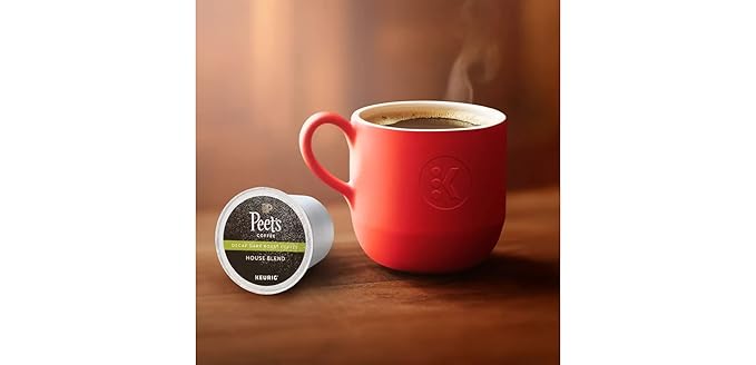 Peet's Coffee & Tea Coffee Decaf House Blend K-Cup Portion Pack for Keurig K-Cup Brewers, 88 Count