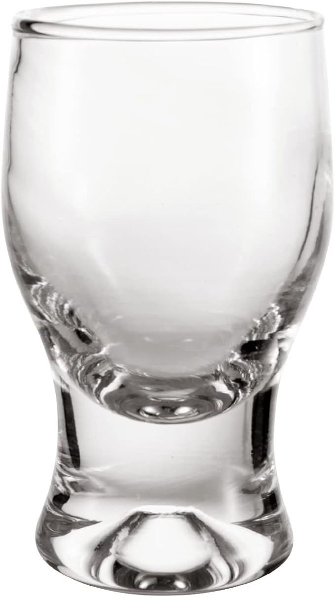 M&N HOME 6 Pack Shot Glass Set, Glass , Cute Shot Glasses, 2 Oz Clear for Wedding , Mini Brandy Sniffers, Liquor Glasses