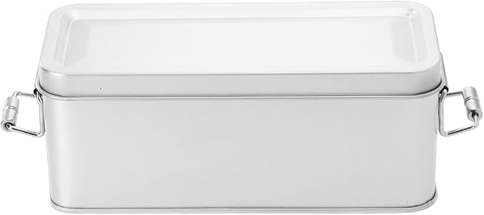 Metal Tin Box, Tinplate Metal Storage Tins Tea Container Rectangular Cookie Box With Lids For Storaging Cookies Snowflake Pastries Tea(S)