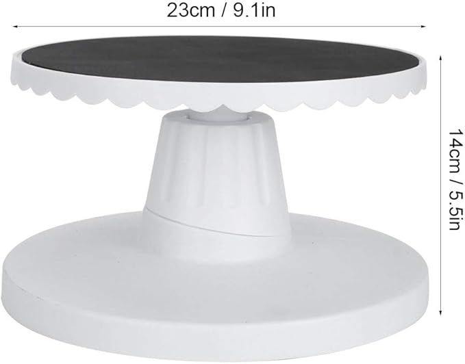 Topyond Cake Turntable for Decorating, 9.1in Adjustable Cake Spinner Stand, Nonslip Cake Turn Table, Rotating Cake Stand for Baking Cake Decorating Supplies