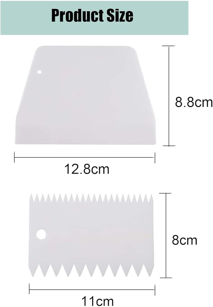 Dough Scraper Plastic Bench Scraper, Dough Scraper Tool Dough Cutter, Flexible Bench Scraper for Making Bread Pizza, 4 PCS